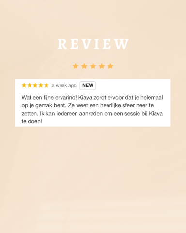 Recensie met vijf sterren over een positieve ervaring met Klaya.
